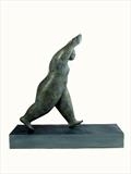 Walking Woman by Bill Cramer, Sculpture, Bronze